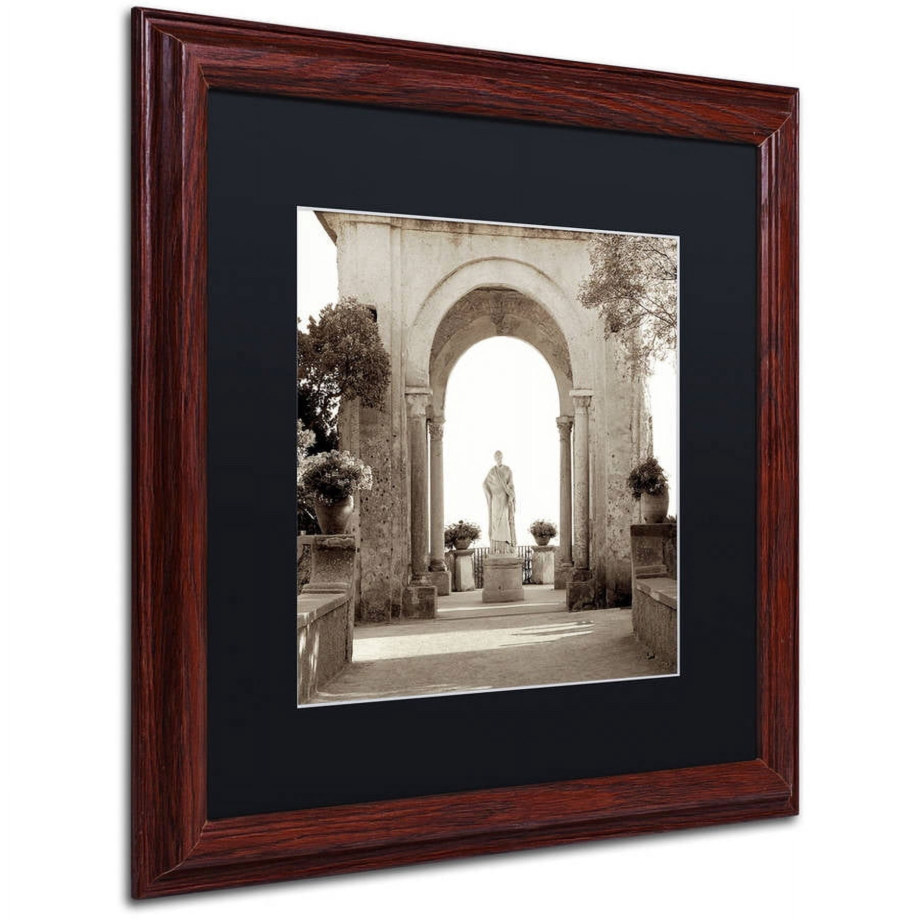 Trademark Fine Art "Giardini Italiano VIII" Canvas Art by Alan Blaustein, Black Matte, Wood Frame