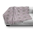 thumbnail image 3 of Compass Soft Flannel Fleece Throw Blanket, Continuous Pattern with Windroses and Circular Shapes, Cozy Plush for Indoor and Outdoor Use, 60" x 80", Pale Mauve Pale Pink, by Ambesonne, 3 of 6
