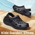 thumbnail image 5 of AMANSSE Garden Clogs for Boys Girls Slip on Beach Sandals Kids Unisex Child Beach Water Shoes All Black Little Kid Size 1, 5 of 6