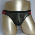 thumbnail image 3 of WZXFASHION Mens Sexy Micro Mesh Soft Breathable Underwear Bikini Briefs See-Through Intimates Black One Size, 3 of 5