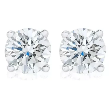 Diamond Stud Earrings 1 Carat Total Weight E F VS2 CERTIFIED Lab Grown Diamonds