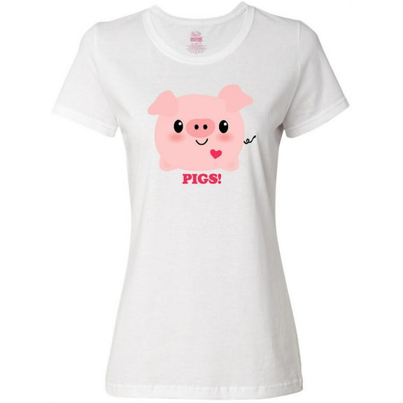 Inktastic Kawaii I Love Pigs Women's T-Shirt