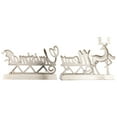 thumbnail image 5 of Northlight Set of 2 Silver Reindeer Merry Christmas Metal Stocking Holders 5.5", 5 of 6