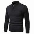 thumbnail image 4 of Men's V Neck Knit Sweater Shirt Style Long Sleeve Slim Fit Casual Pullover Top, 4 of 10