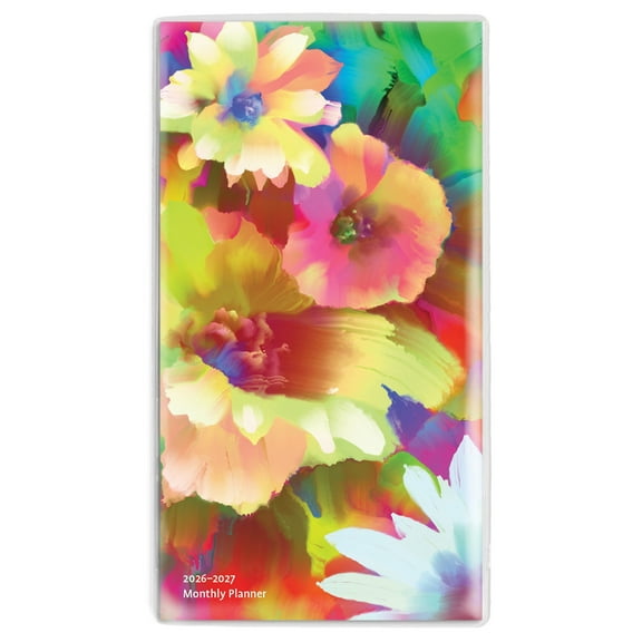 Floral Fireworks | 2026-2027 3.5x6.5" Two Year Monthly Pocket Planner | BrownTrout