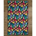 thumbnail image 1 of Deerlux Colorful Kids Room Area Rug with Nonslip Backing, Multi Triangle Pattern, 3 x 5 Ft Extra Small, 1 of 4