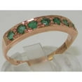 thumbnail image 2 of LBG 18k Rose Gold Natural Emerald Womens Eternity Ring - 8 - Sizes 4 to 12 Available, 2 of 6