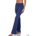 thumbnail image 3 of SNNROO Womens & Plus Stretch Cotton Fold-Over High Waist Bootcut Workout Flared Yoga Pants, 3 of 4