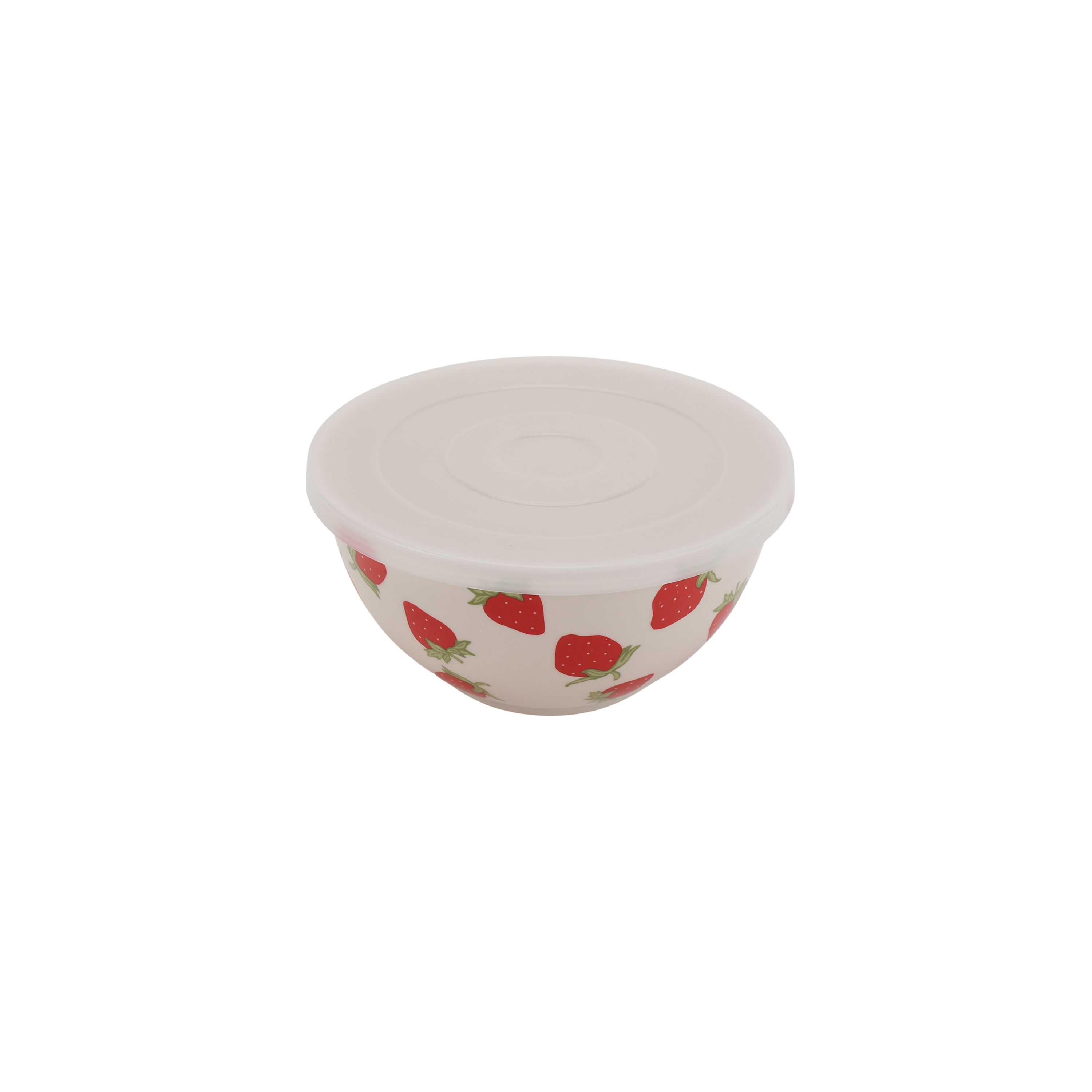 Just Feed Me by Jessie James Decker 10-Piece Melamine Mixing Bowl Set with Lids, Strawberry Design