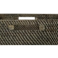 thumbnail image 2 of Kouboo Loma Decorative Square Rattan Storage Basket With Handles, Coastal-Inspired Handwoven For Home Organization & Décor, Black Antique, 2 of 7