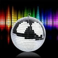 thumbnail image 5 of Silver Mirror Disco Ball Hanging Ball with Hanging Ring for Light Effect , Home Decoration Club Stage (8 Inches), 5 of 6