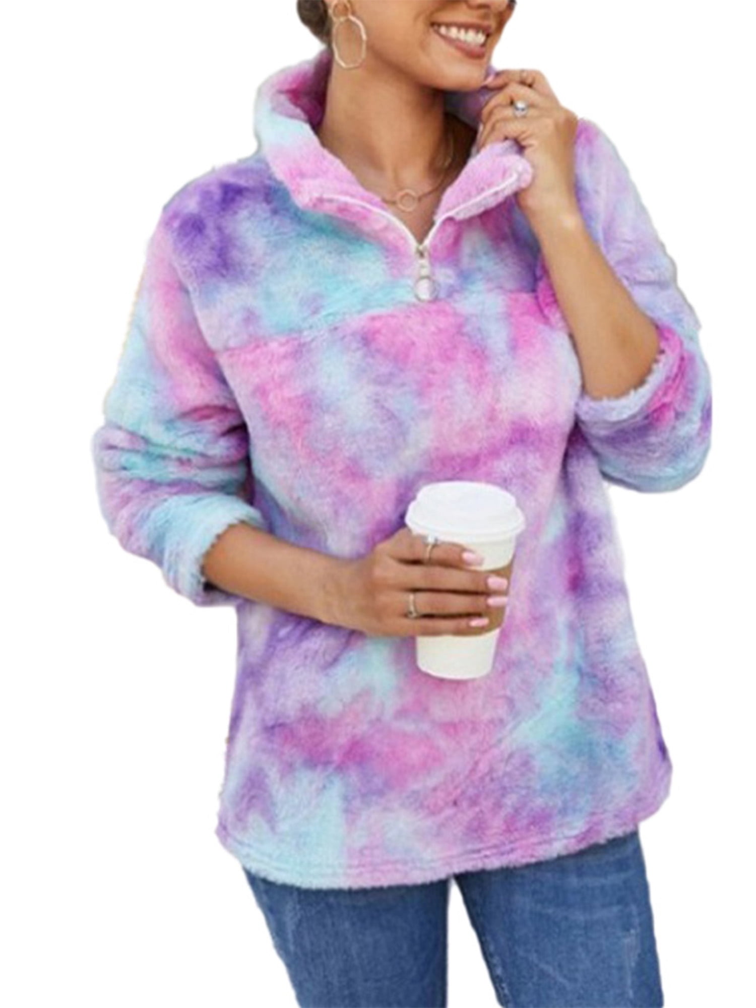 UKAP Women Cozy Fleece Pajama Set Tie 