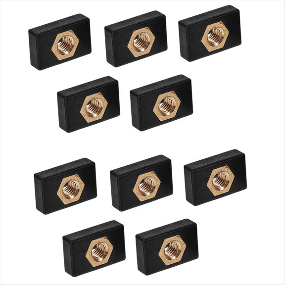10 Piezas de Rieles Deslizantes para Montaje Lateral de Kayak, Soportes para Caña de Pescar, Base de Montaje con Tuerca Deslizante.