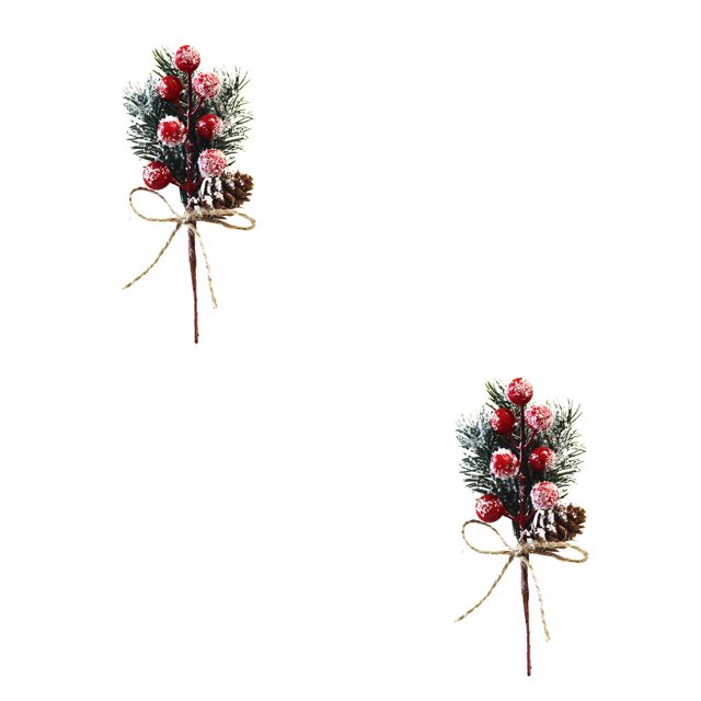 Advancent 2021 nueva rama de pino de nieve falsa de 17CM, decoración de Navidad de plástico, rama de pino de nieve Artificial DIY, novedad de 2021 Type1 NO1 Advancent CBP041761