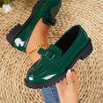 thumbnail image 5 of Willtoo Women's Chunky Heel Loafers Fashion Metal Buckle Comfort Round Toe Anti-Slip Lug Sole Platform Slip On Loafers Casual Work Business Dress Shoes, 5 of 5
