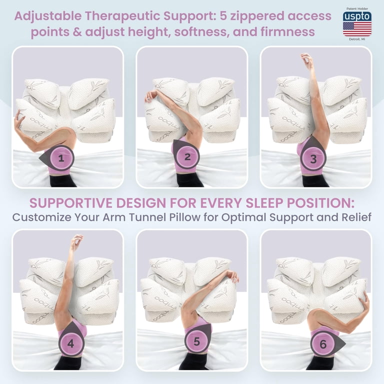 Wife Pillow Het zijslaapkussen voor schouderpijn - orthopedische ondersteuning met ergonomische armgaten - cervicale, nek-, schouder- en rotatormanchetondersteuning - therapeutisch ontwerp met