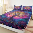 thumbnail image 3 of Castle Fairy Teens Tree Of Life Twin Sheet Sets 3pcs,Exotic Style Twin Fitted Sheet Microfiber,Bohemian Theme Breathable Flat Sheet,Lightweight Room Decor, 3 of 7