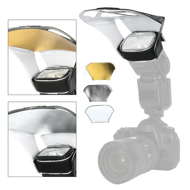 Reflector Board Slr Camera Flash Lamp Reflector Board Top Flash Light Reflector Board Universal SLR Camera Top Flash Light Lamp Reflector Board Set Silver White Golden