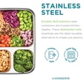 thumbnail image 3 of Stainless Steel Divided Bento Box with Leak Proof Lid, 24oz  Food Storage Container, 3 of 4