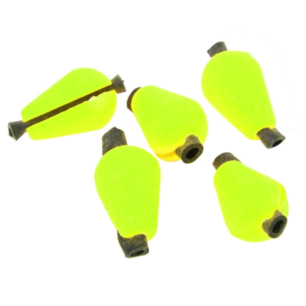 Estink Water Drop Float Foam, Outdoor 5pcs/Set Lightweight Fishing Float Foam For Fly Fishing Fluorescent Yellow