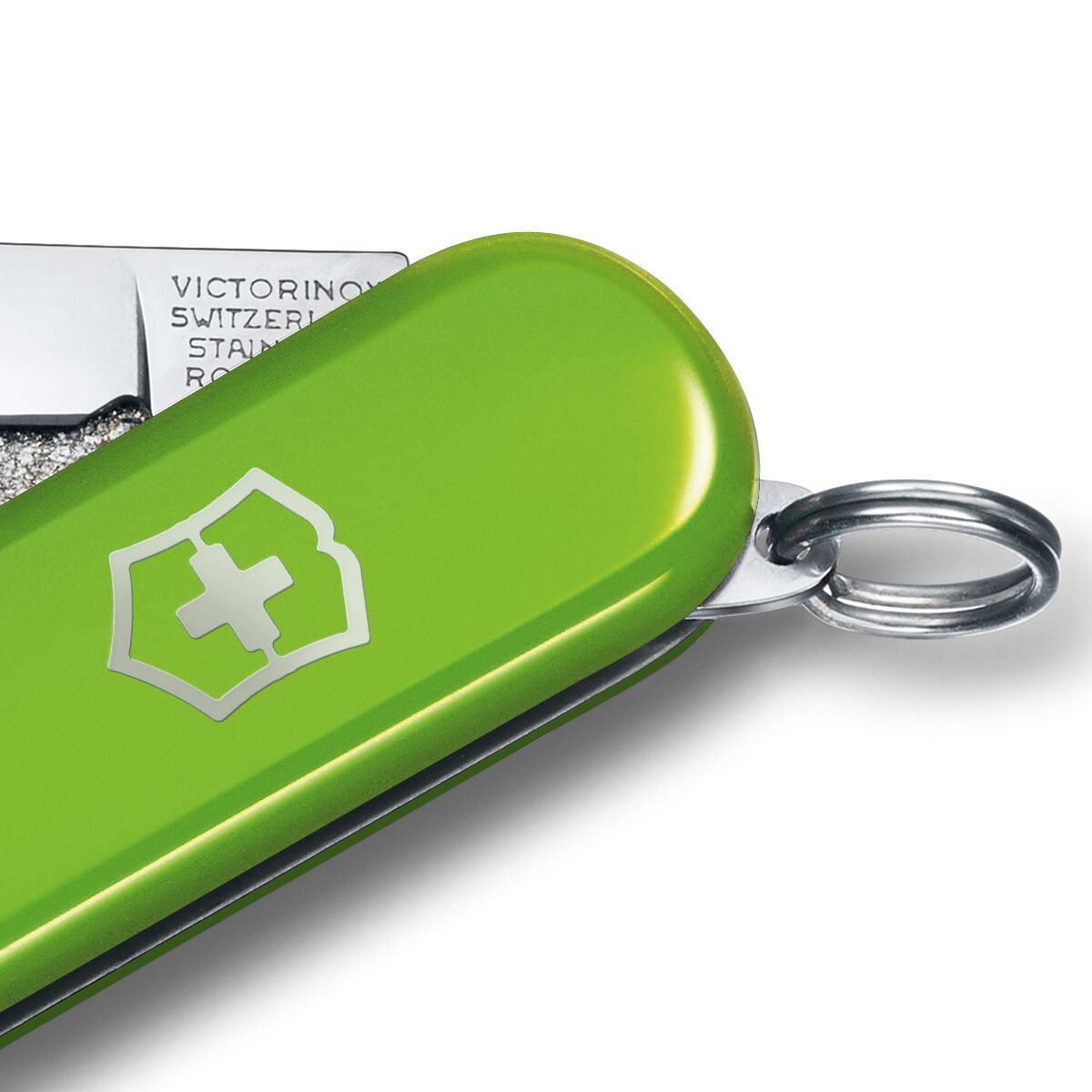 Victorinox Classic SD Swiss Army Knife, Compact, 7 Functions, Swiss Made Pocket Knife with Small Blade, Screwdriver and Key Ring - Green, Blister