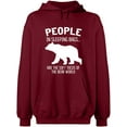 thumbnail image 2 of OXI Hoodie Sweatshirt - The Bear World, Basic Casual Hoodie for Men's and Women Fleece Hoodie Long Sleeve - Cardinal Red Medium, 2 of 3