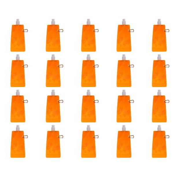 Botella de agua plegable portátil Bolsa de agua Suministros para deportes al aire libre (naranja)