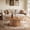 Light Reddish Brown, variant on Fnova 47" Oval Center Table with Polygonal Pedestal, Modern Coffee Table for Living Room, Child-Friendly, Easy Assembly, Yellowish Brown