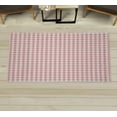 thumbnail image 1 of Checkered Decorative Rug, Monochrome Gingham Checks Classical Country Culture Old Fashioned Grid Design, Quality Carpet for Bedroom Dorm and Living Room, 6 Sizes, Pastel Pink, by Ambesonne, 1 of 1