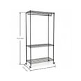 thumbnail image 5 of GDF Studio Rolling Clothes Rack with Shelves, Heavy Duty Garment Rack Organizer, Black, 5 of 6