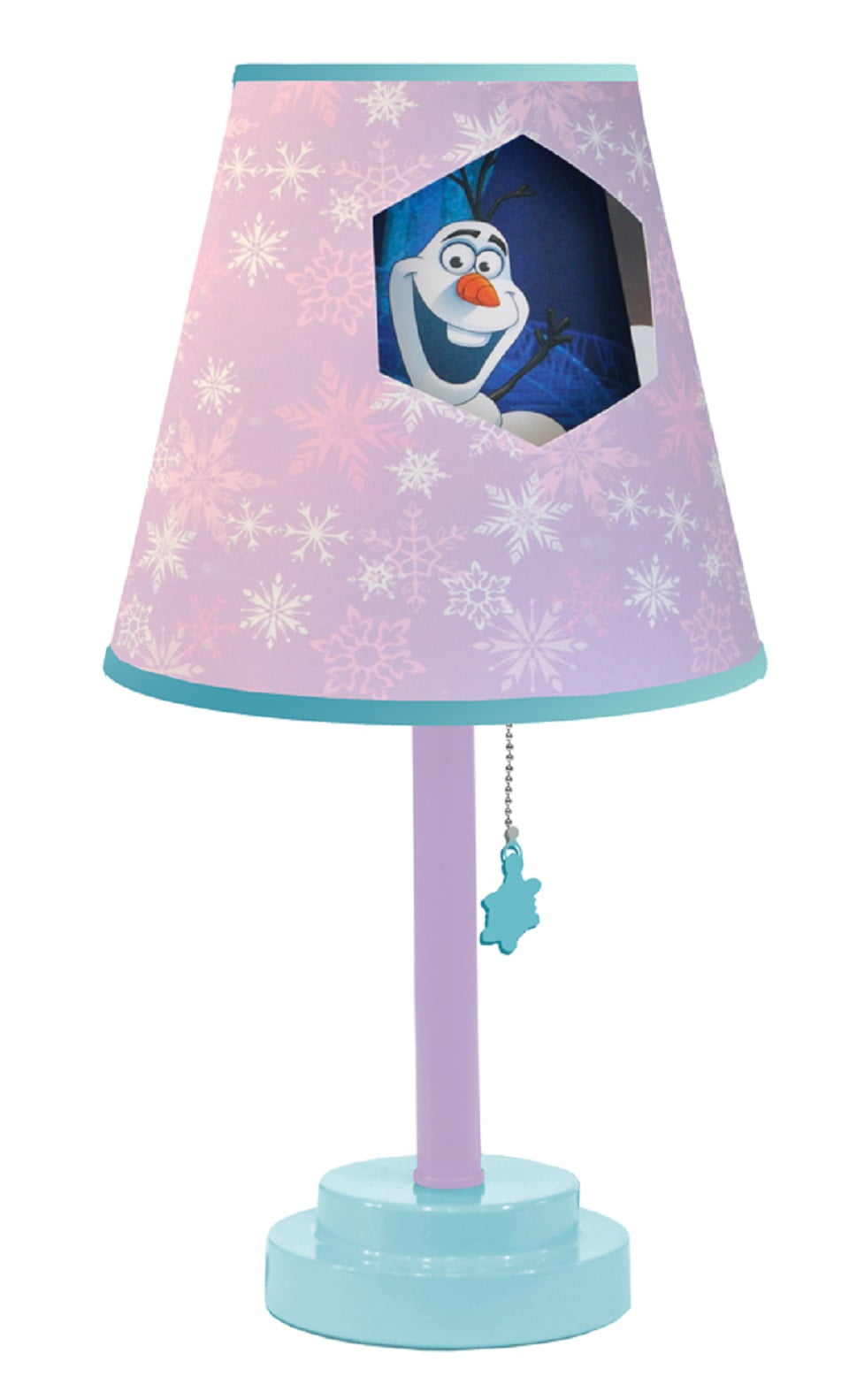 Themed Printed Decorative Disney Frozen 2 Stick Table Kids Lamp with Pull Chain 