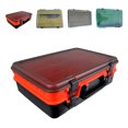thumbnail image 2 of Tackle Box, Multiple Compartments Hardware Portable Box Storage Case, Double Layer Lure Storage Box with Removable Small Bin Compartments for Outdoor Fishing, 2 of 9