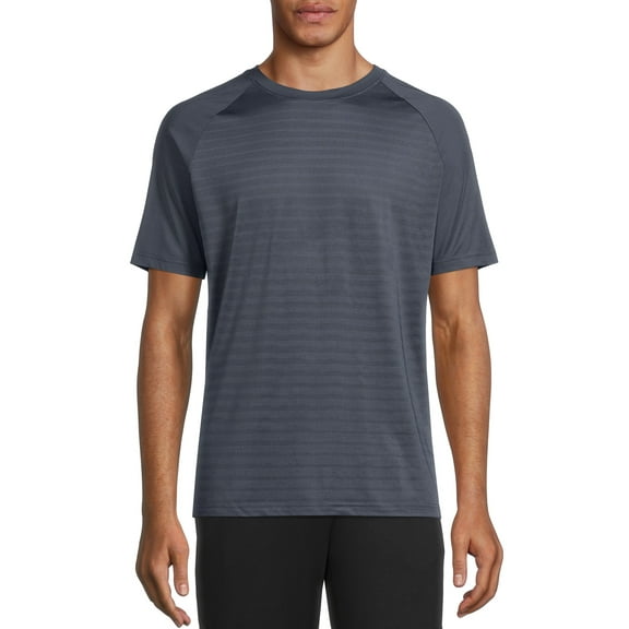 Russell Men's and Big Men's Active Asymmetrical Striped T-Shirt, up to Size 5XL