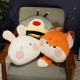 thumbnail image 4 of Almohada de felpa para pan tostado, comida Kawaii, cerdo, conejo, zorro, muñeca suave, calentador de manos, cojín de decoración para el hogar, juguetes para niños, regalo de cumpleaños, 4 of 5
