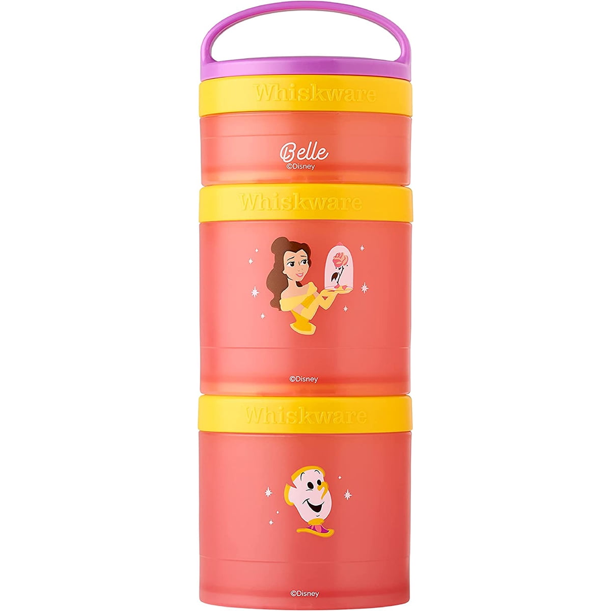 Whiskware Disney Stackable Snack Pack Containers Belle & Chip