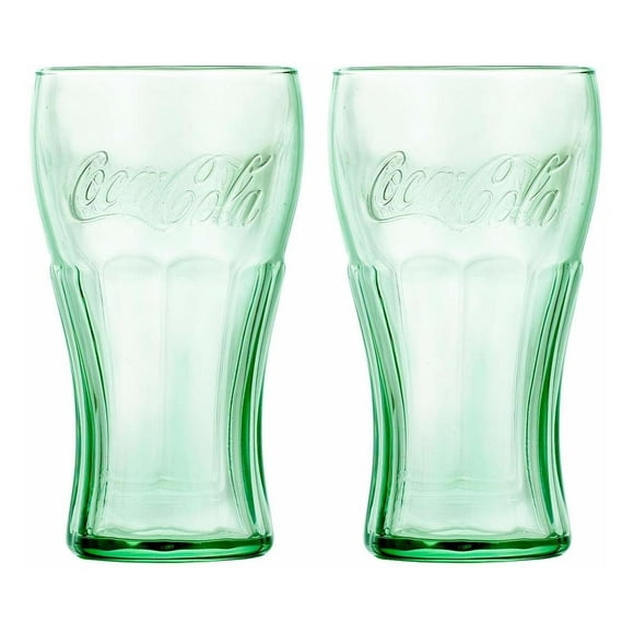 Juego Vasos Vidrio 2pzas Coca Cola 495ml Beber Cocina Libbey