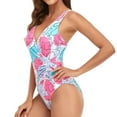 thumbnail image 3 of One Piece Swimsuits for Women Swimwear Solid/Print Athletic Bathing Suits Beachwear Swimdress, 3 of 6