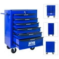 thumbnail image 5 of POVANLI 20" 6 Drawer Portable Tool Box with Ball Bearing Drawer Slides,4 Steering Wheels(2 with Parking Brakes),200lbs Load,Steel Tool Chest with Key Locking Tool Organizers,for Garage Workshop(Blue), 5 of 10