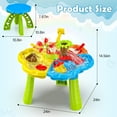 thumbnail image 2 of JoyStone 3 in 1 Kids Sand Water Table, 37PCS Sensory Play Table, 24"x24"x14.56" Outdoor Summer Toy Gift for Toddlers Boys Girls, 2 of 13