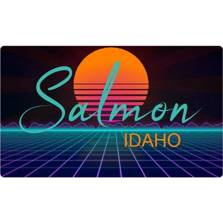 

Salmon Idaho 4 X 2.25-Inch Fridge Magnet Retro Neon Design