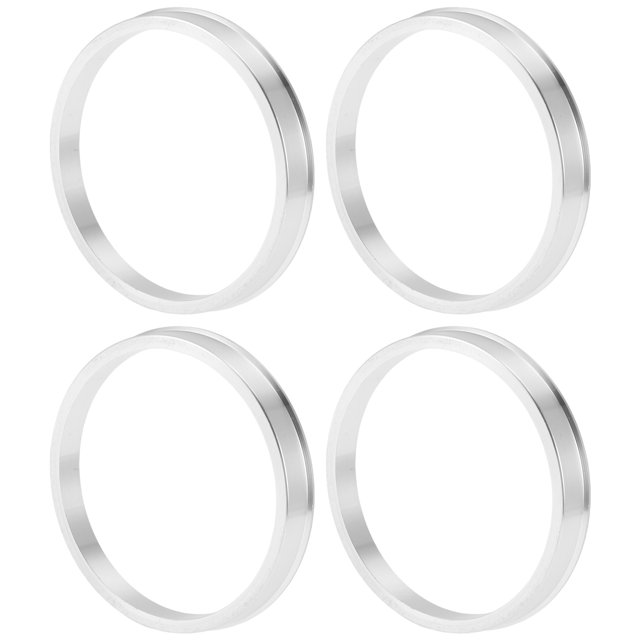 Anillos de centrado de rueda de automóvil Unique Bargains, anillos de hub de absorción de choque, aleación de aluminio, tono plateado, duraderos, OD 72.1mm a ID 65.1mm