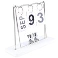 thumbnail image 2 of Calendrier en Bois et Métal Réutilisable pour Bureau Dortoir Blanc, 2 of 5
