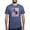 Heather Blue, variant on - American Flag Welder Design Welding Image T Shirt - Mens Tri-blend T-Shirt