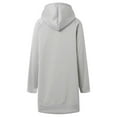 thumbnail image 5 of White Hoodie Womens Hoodie Oversized Sweatshirt Casual Wear Zip Up Hoodie Women Long Sleeve Solid Color Pocket Hoodie Dress For Women Casual Loose Fit Sweatshirt Dress With Hood Fall Winter Fashion, 5 of 5