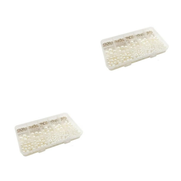Naiovety 720Pcs Flat Back Pearl Different Sizes Fashionable Phone Shoes Making Crafts Nail Handbags Half Exquisite Beads Flatback Bead 720 piezas 2piezas