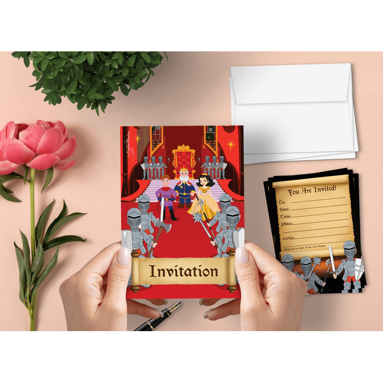 Amazon.com : Knights Party Invitation Cards for Kids, 20