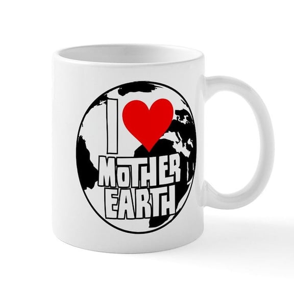 CafePress - I Heart Mother Earth Mug - 11 oz Ceramic Mug - Novelty Coffee Tea Cup