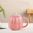 thumbnail image 5 of MOQIN Multi-Purpose Lidded Ceramic Pumpkin Mug, 5 Color Options for Fall & Halloween, Coffee Cup for Hot Beverages, Soup Mug with Lid, Cute Thanksgiving Kitchen Decor, Gift Idea, Dishwasher Safe, 5 of 5