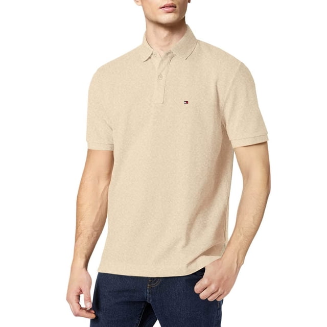 Polo Tommy Hilfiger de piqué de algodón de manga corta para hombre