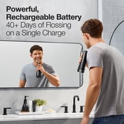 AquaSonic Precision Rechargeable Cordless Water Flosser with Travel Bag and 2 Standard Flossing Tips - Black